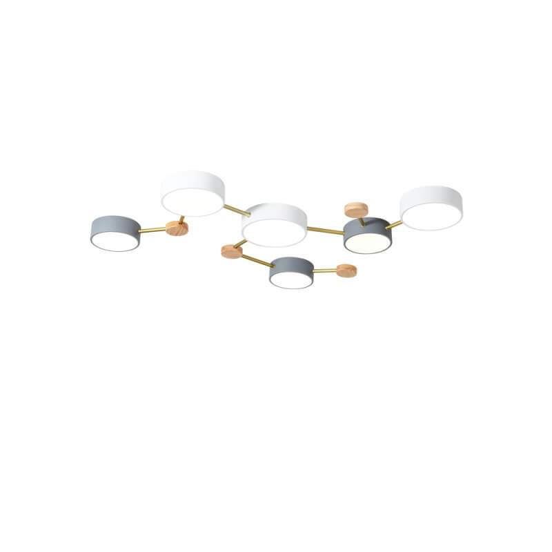 Modulaire LED Plafondlamp Hout en Acryl