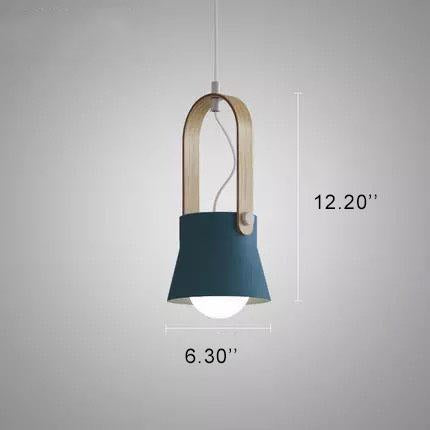 Kleurrijke Moderne Hanglamp Metaal En Hout