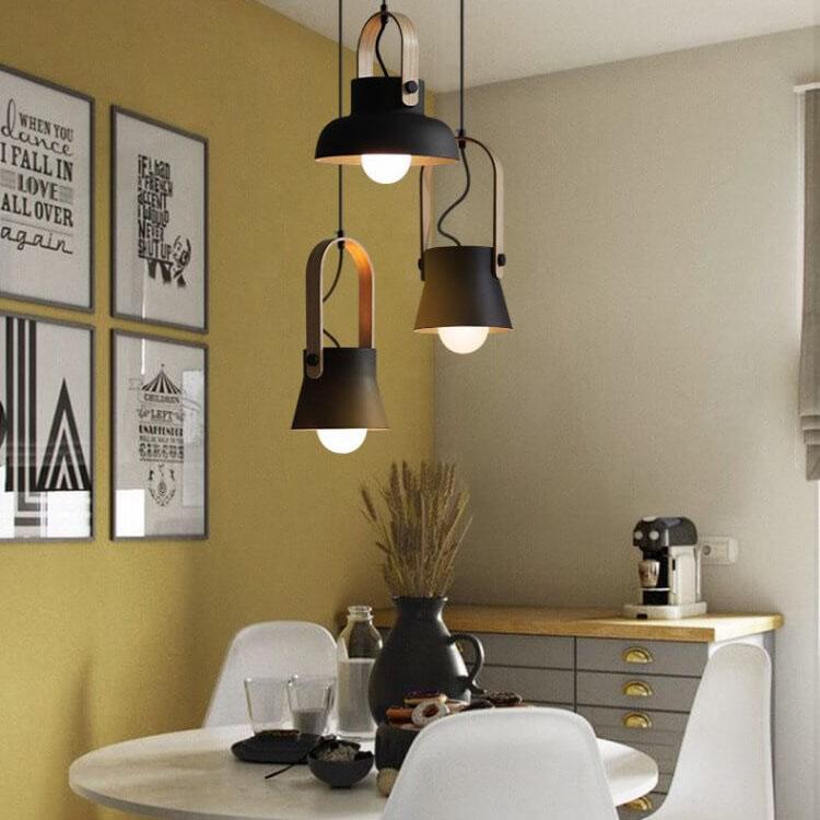 Kleurrijke Moderne Hanglamp Metaal En Hout