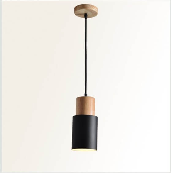 Moderne Hanglamp van Metaal en Hout