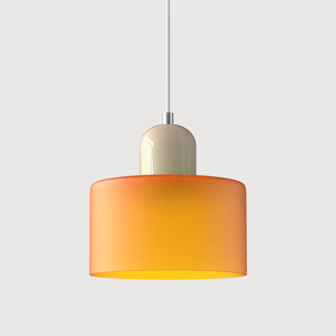 Retro glazen hanglamp Ø15 cm