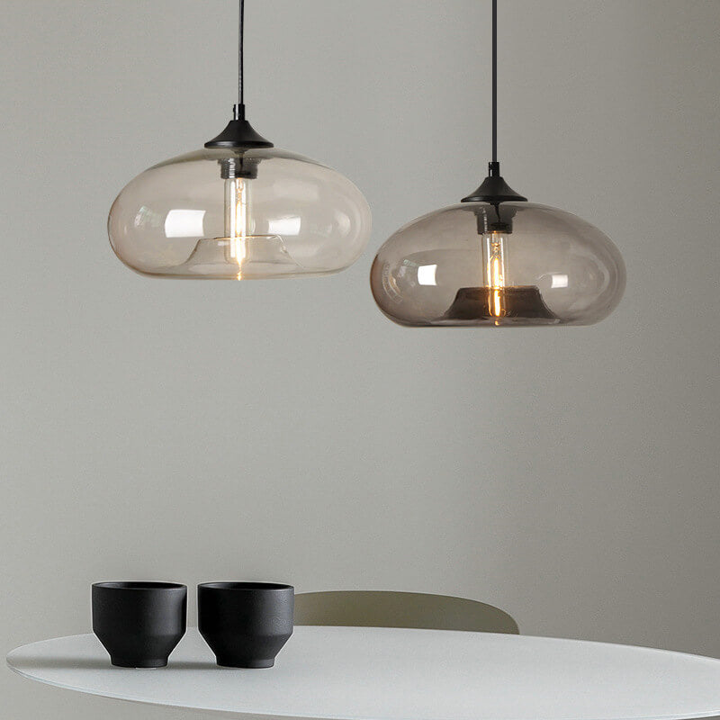 Industriële Glazen Hanglamp Ø28 cm