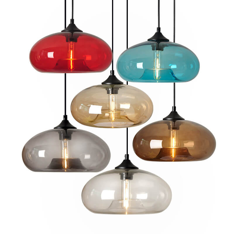 Industriële Glazen Hanglamp Ø28 cm