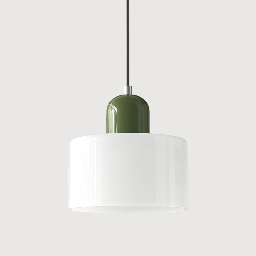 Retro glazen hanglamp Ø15 cm