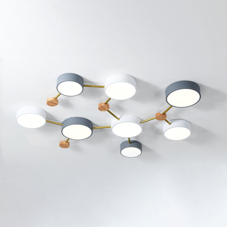 Modulaire LED Plafondlamp Hout en Acryl