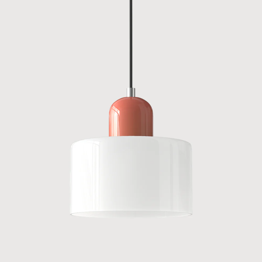 Retro glazen hanglamp Ø15 cm