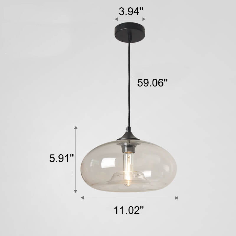 Industriële Glazen Hanglamp Ø28 cm