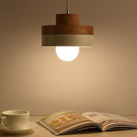 Moderne Hanglamp van Metaal en Hout