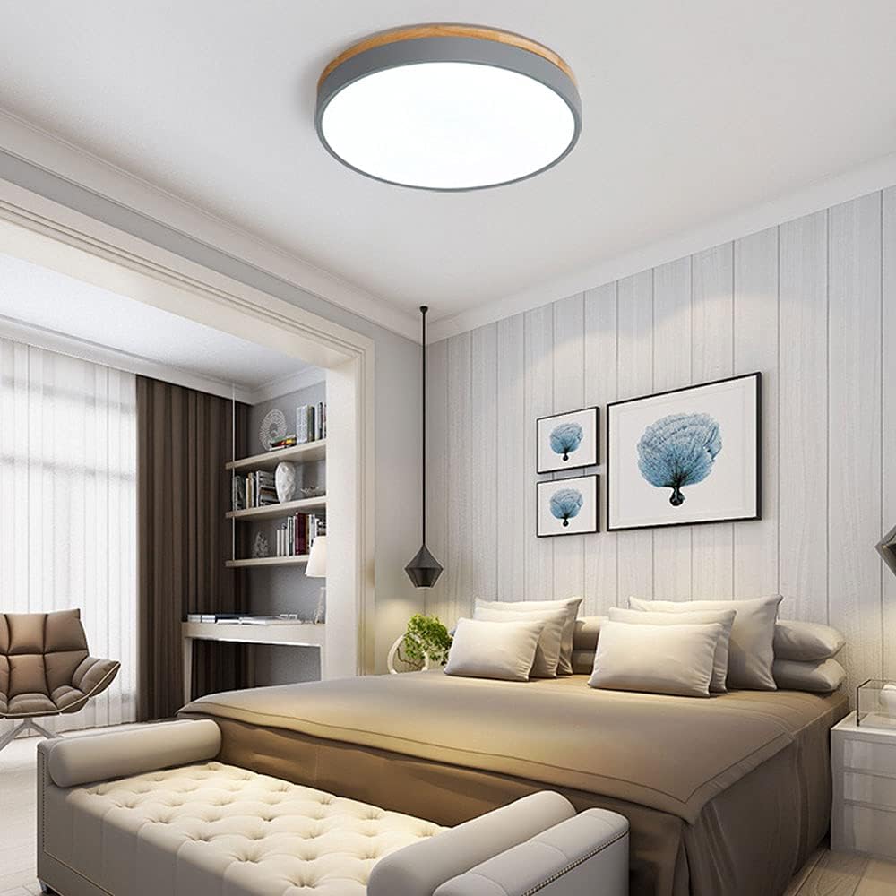 Houten Ronde LED Plafondlamp