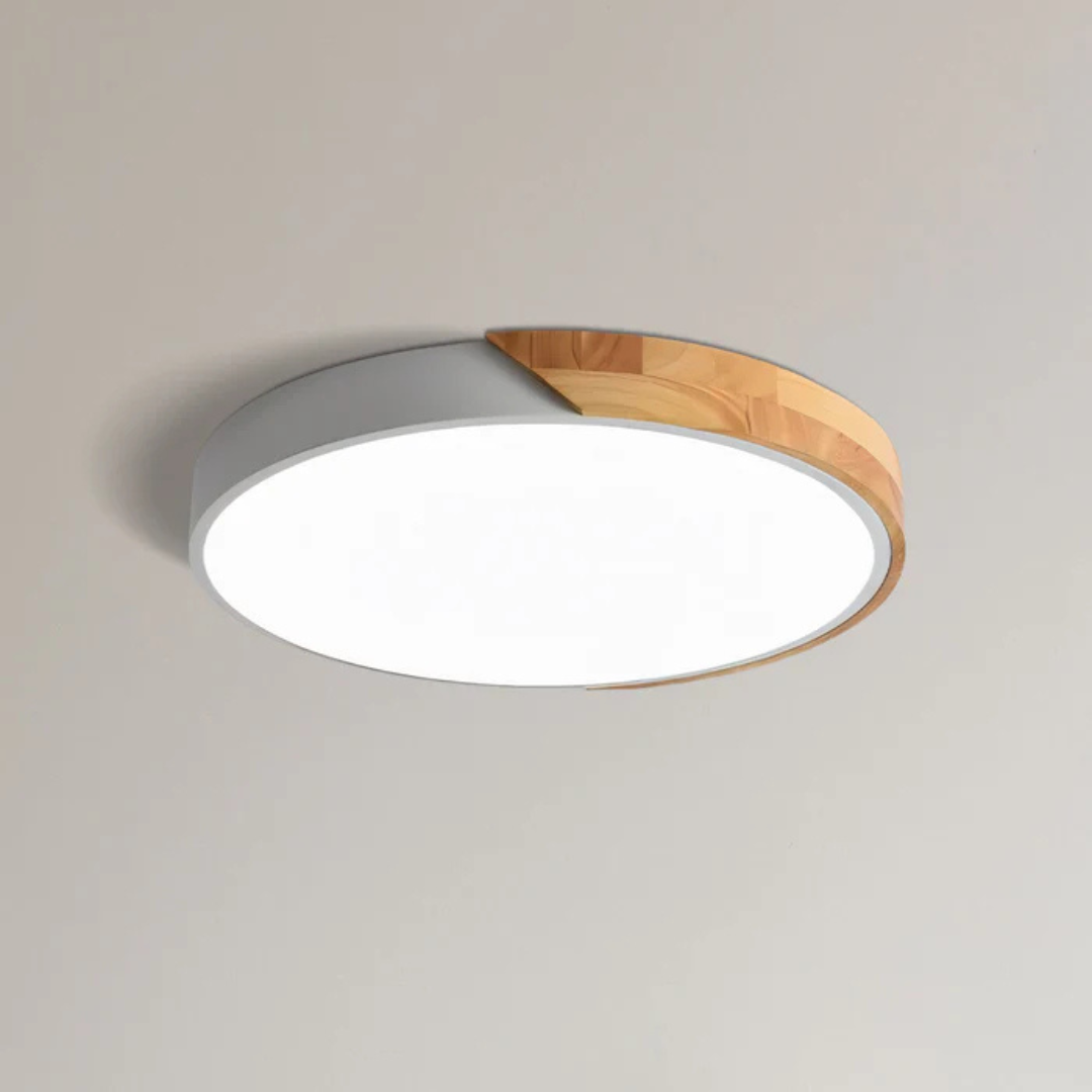 Scandinavische Houten LED Plafondlamp