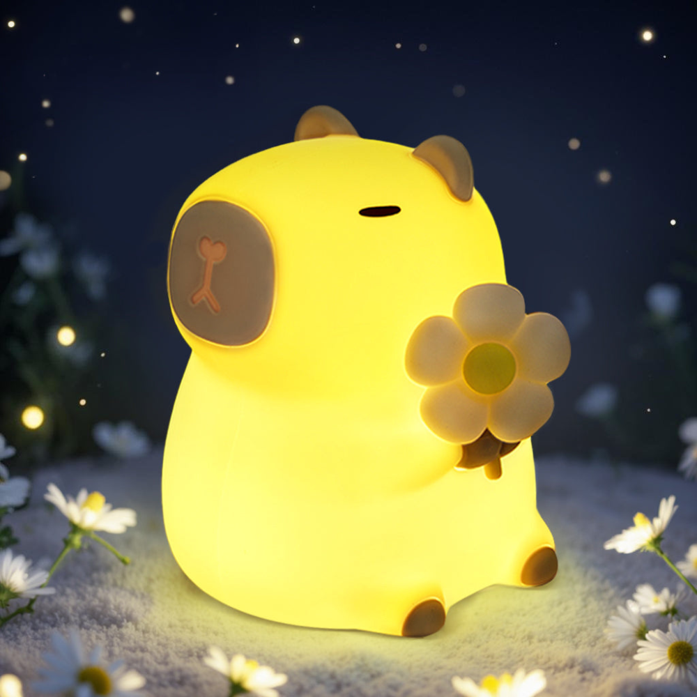 Lieve Capibara Siliconen Nachtlamp