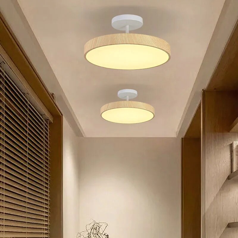 Scandinavische Plafondlamp Houtlook