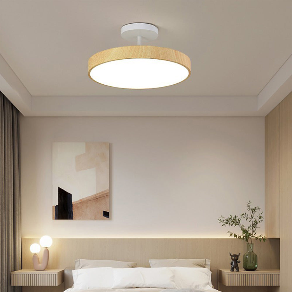 Scandinavische Plafondlamp Houtlook