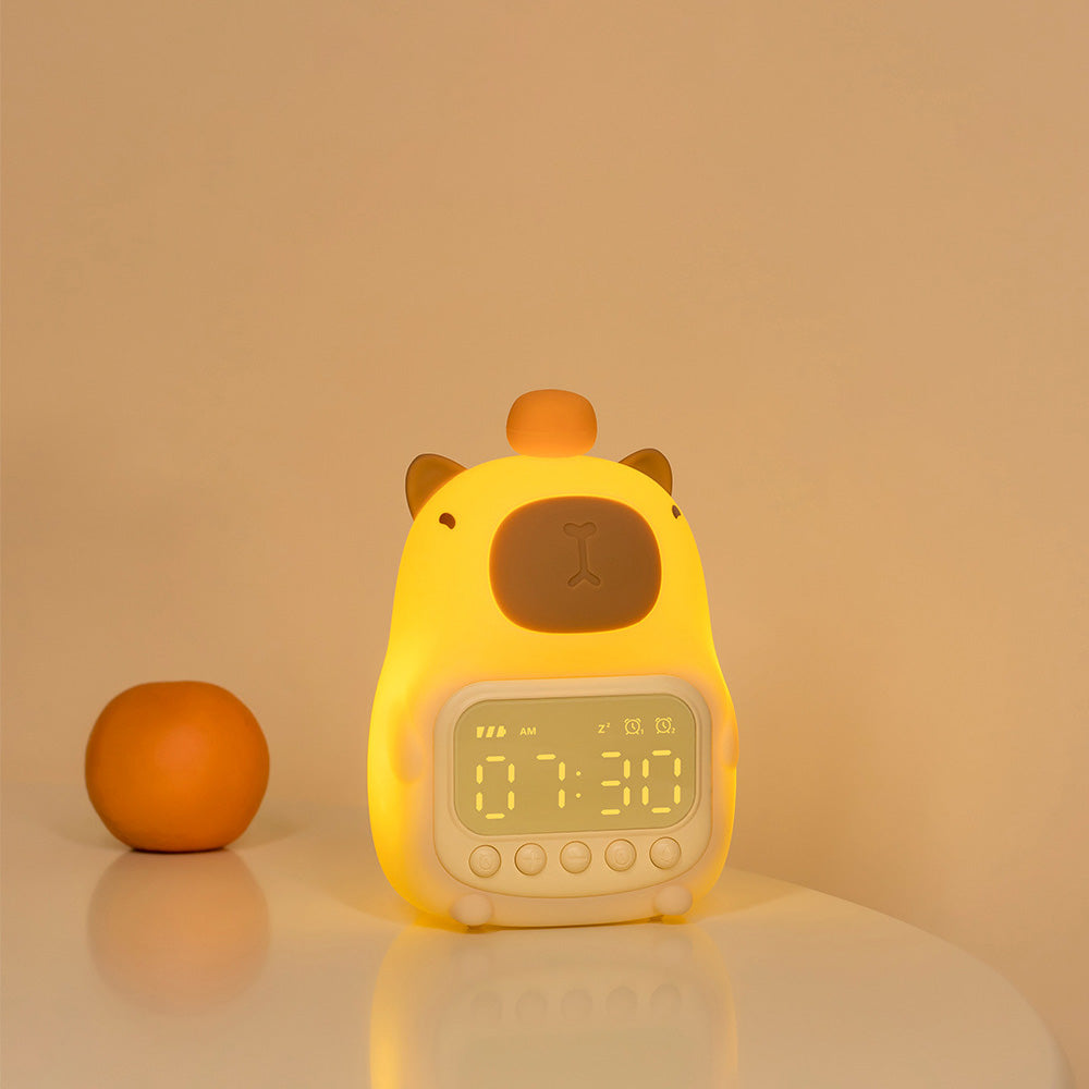 Capy capibara nachtlamp met wekker