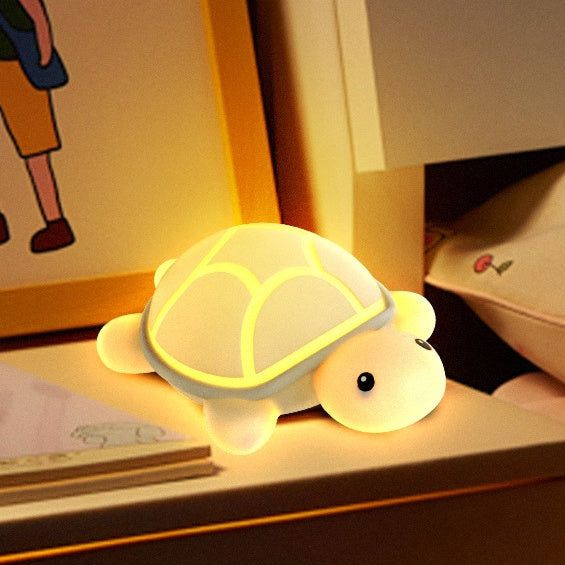 Schildpad Nachtlamp met LED en Tap-Functie