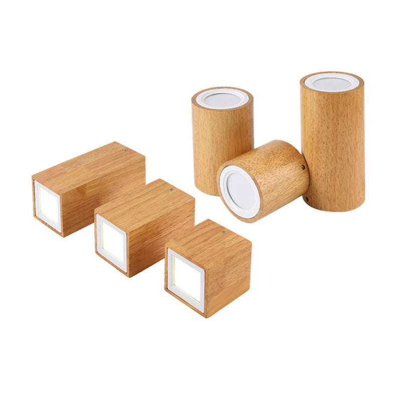 Moderne houten LED plafondlamp