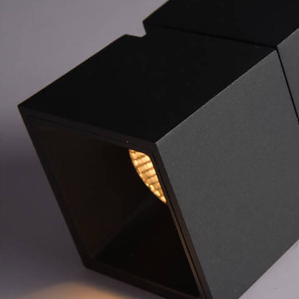 Moderne aluminium semi-flush mount plafondlamp