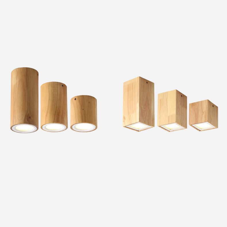 Moderne houten LED plafondlamp