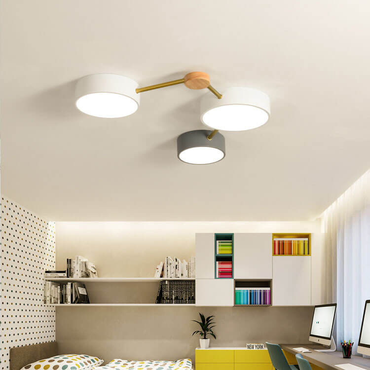 Modulaire LED Plafondlamp Hout en Acryl