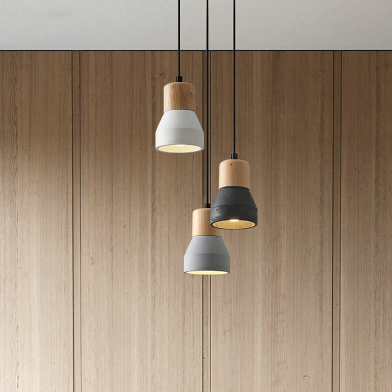 Cement & Hout Industriële Hanglamp