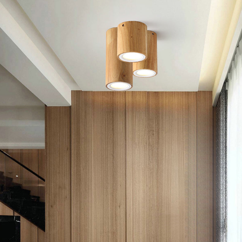 Moderne houten LED plafondlamp