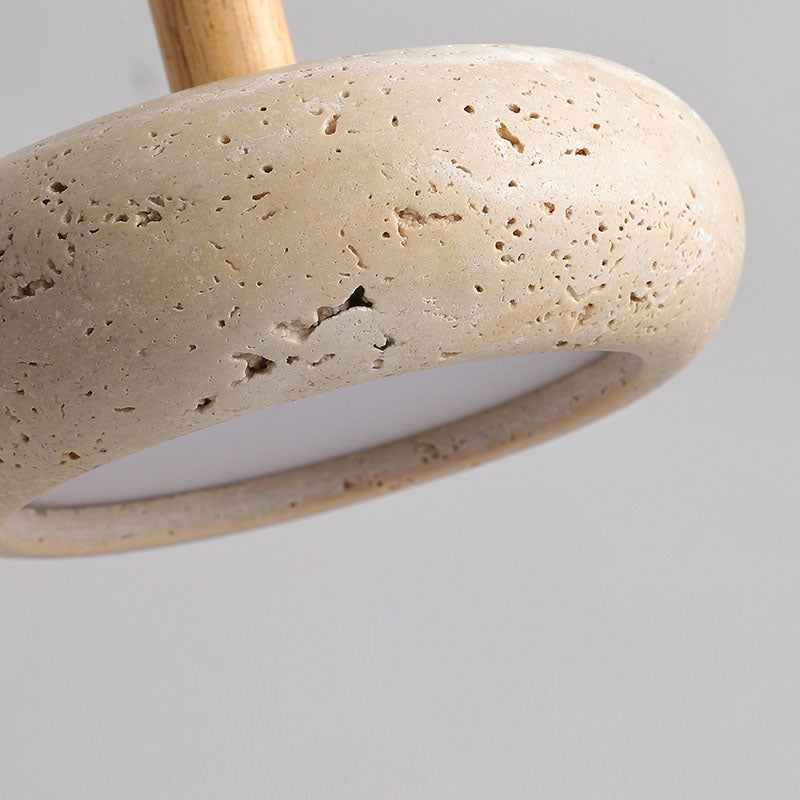 Japanse Hanglamp Geel Travertin LED