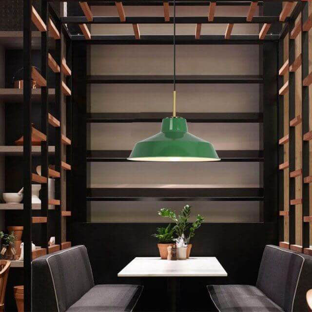 Industriële Elegante Groene Hanglamp
