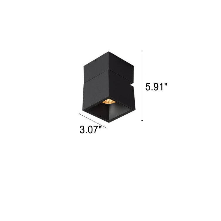 Moderne aluminium semi-flush mount plafondlamp