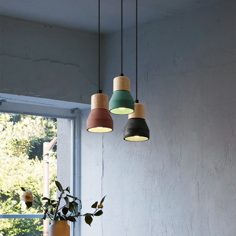 Cement & Hout Industriële Hanglamp