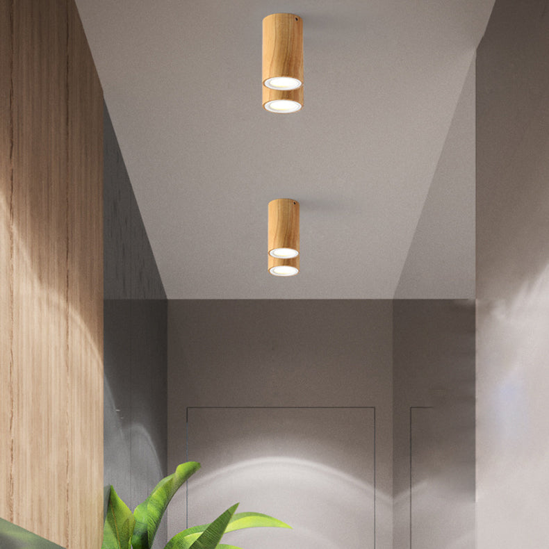 Moderne houten LED plafondlamp