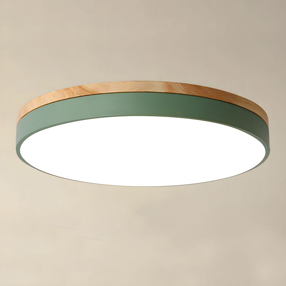 Houten Ronde LED Plafondlamp