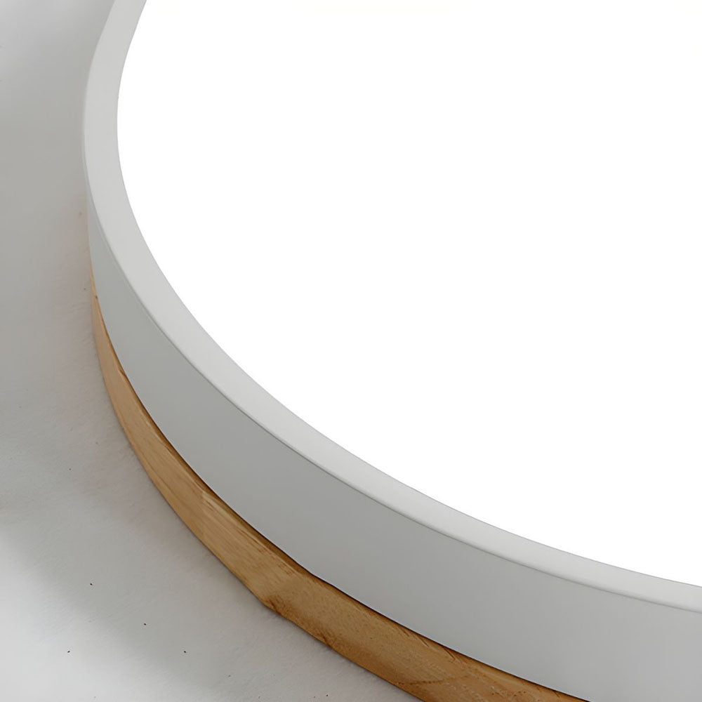 Houten Ronde LED Plafondlamp