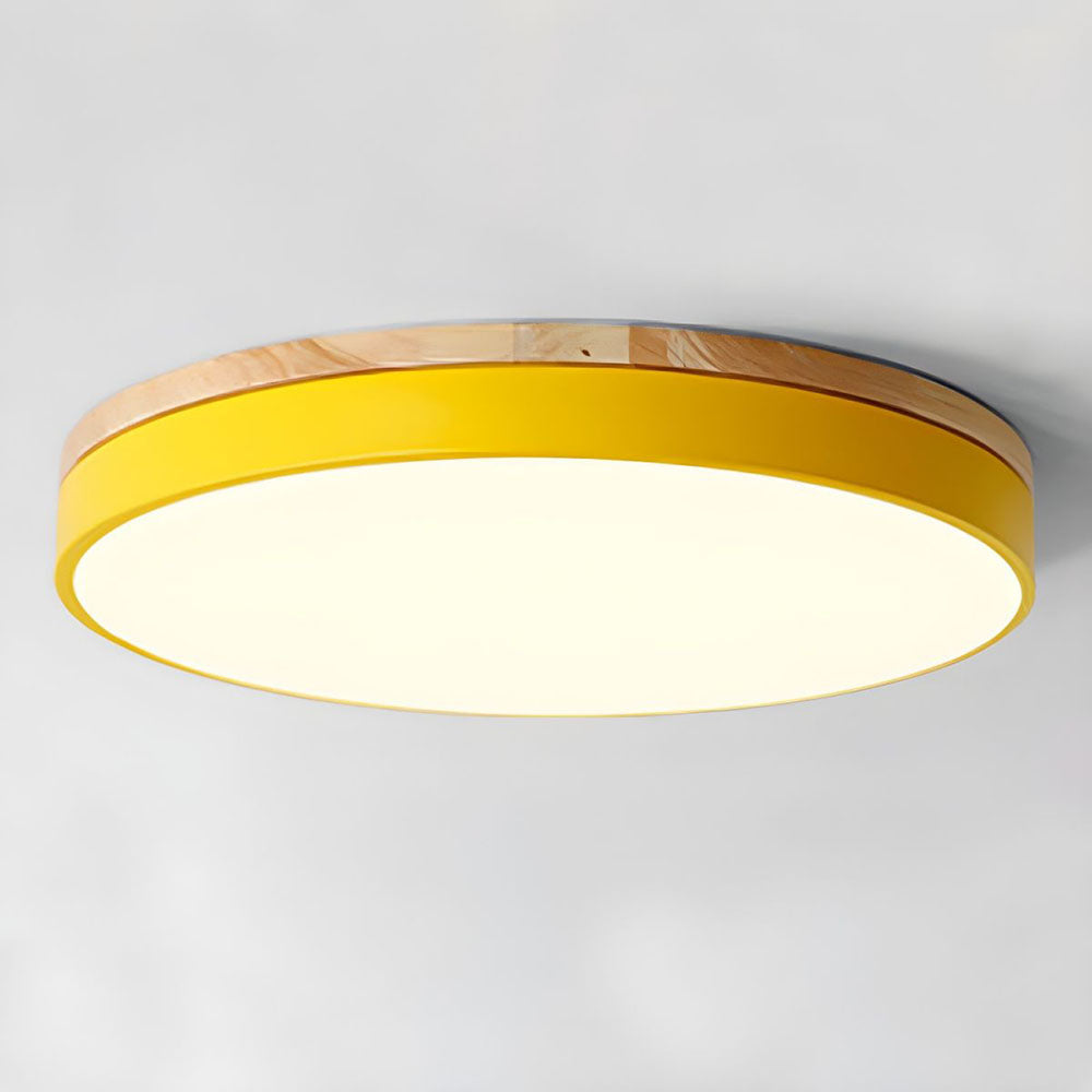 Houten Ronde LED Plafondlamp