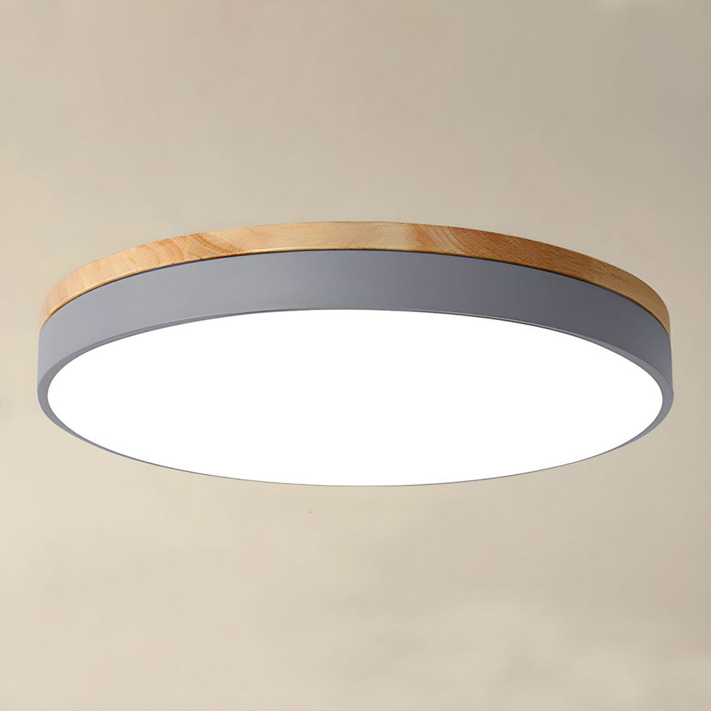 Houten Ronde LED Plafondlamp