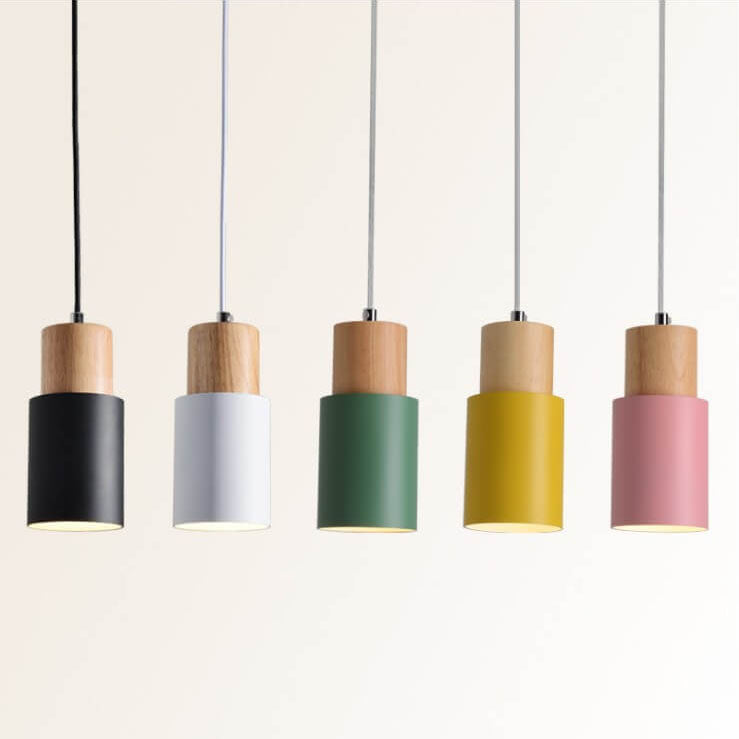 Moderne Hanglamp van Metaal en Hout
