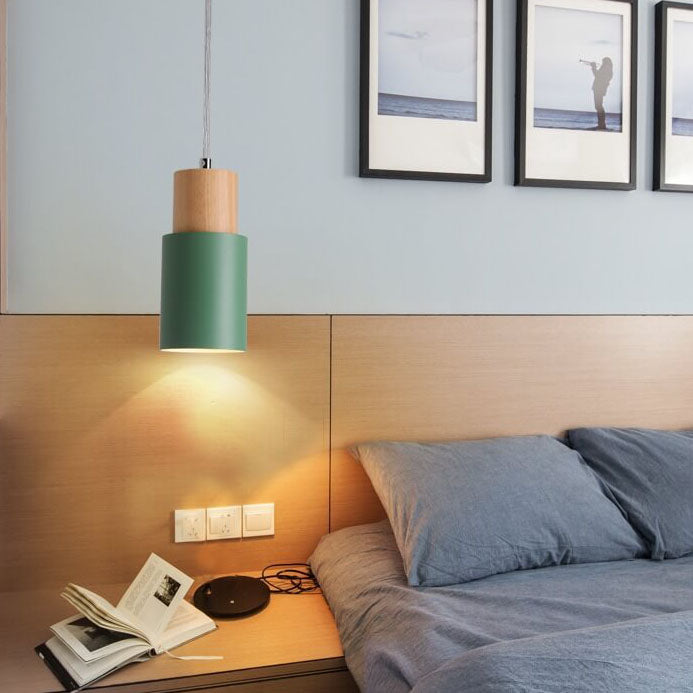Moderne Hanglamp van Metaal en Hout