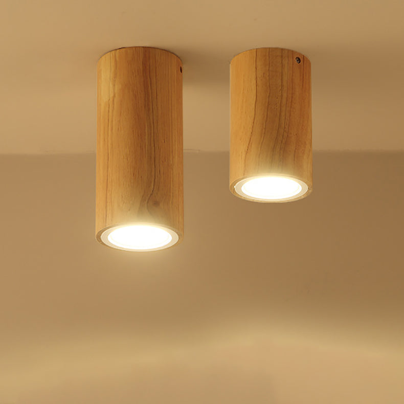 Moderne houten LED plafondlamp