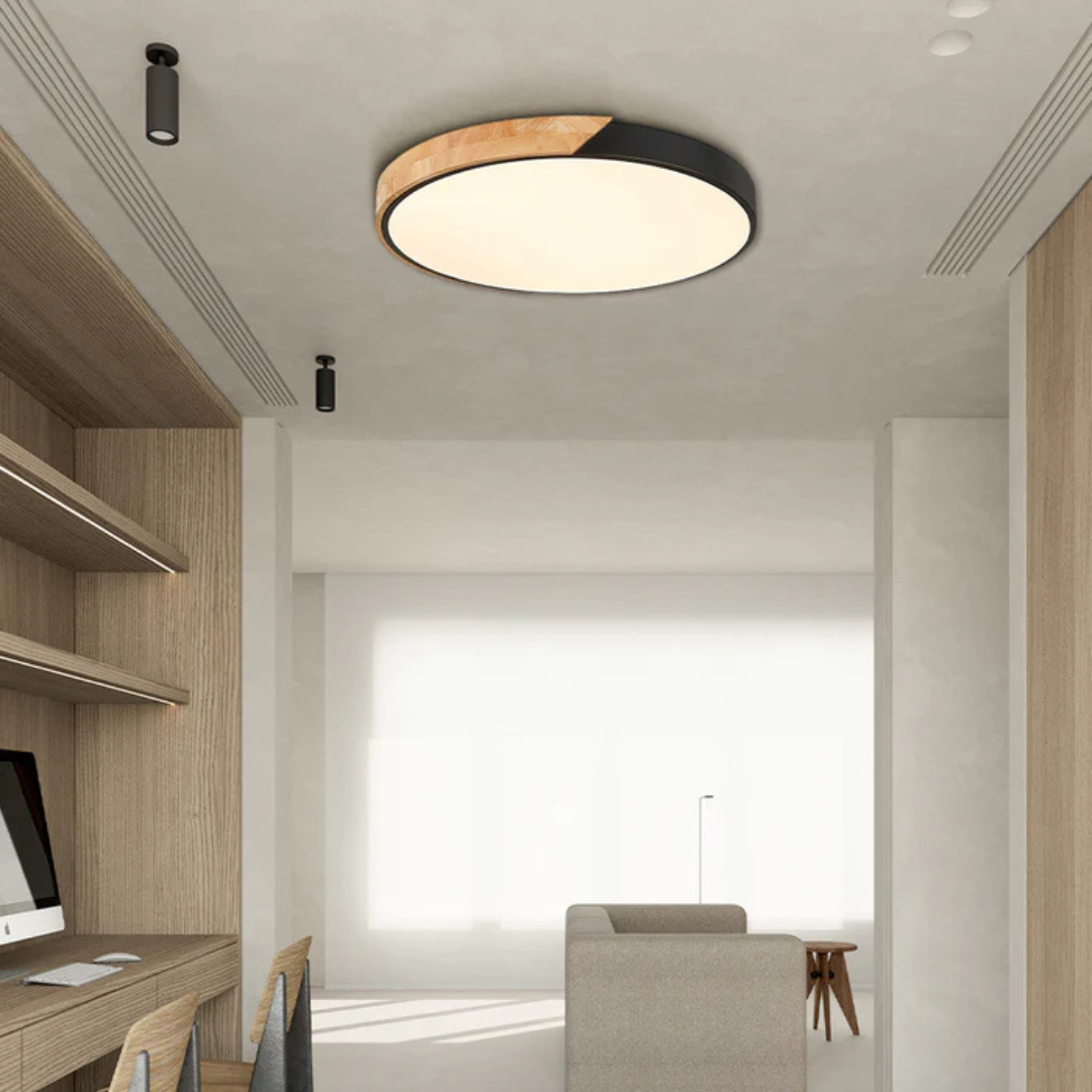 Scandinavische Houten LED Plafondlamp
