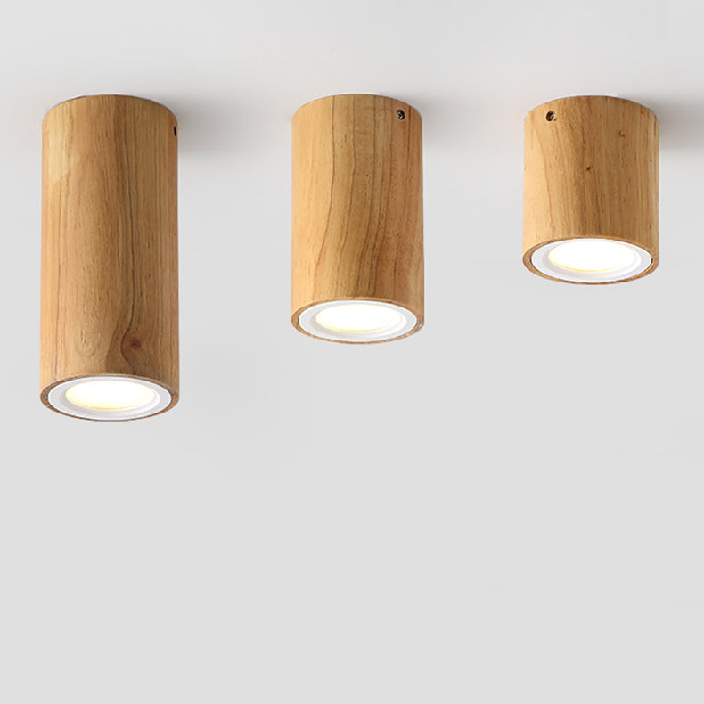 Moderne houten LED plafondlamp