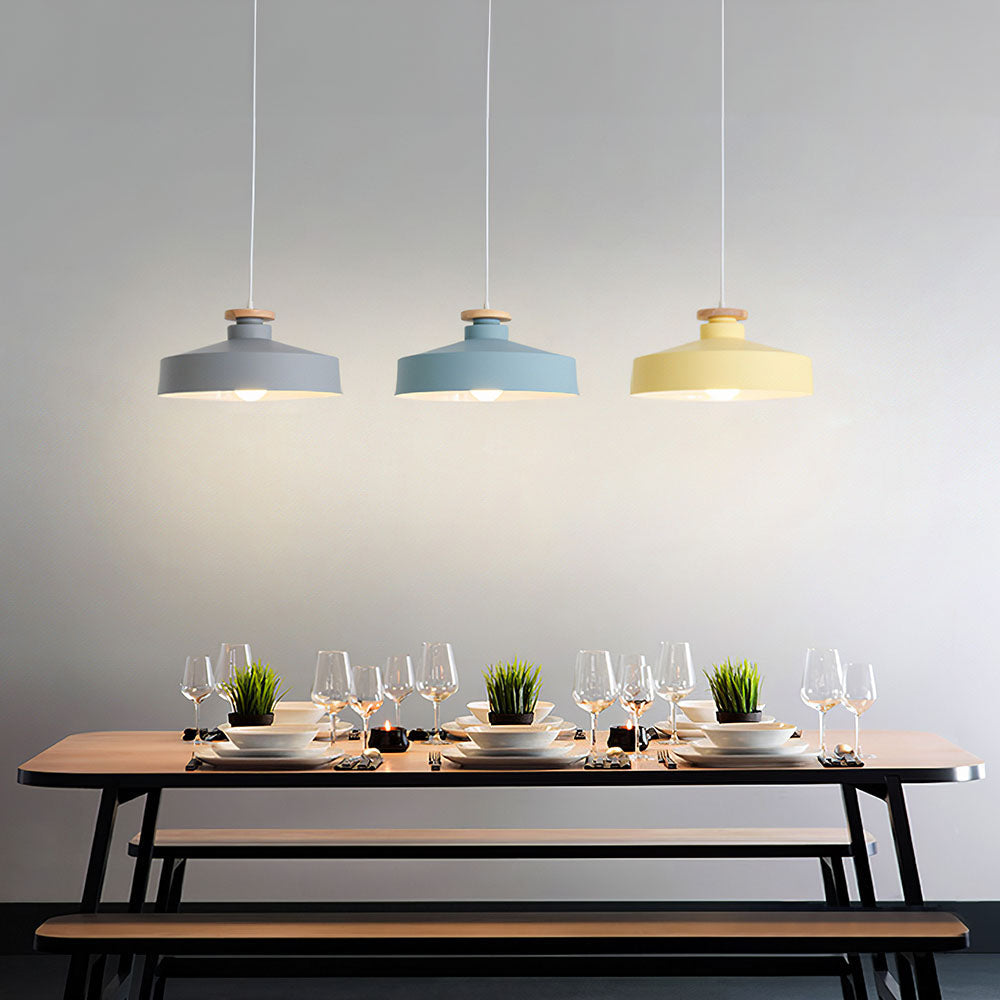 Scandinavische houten hanglamp