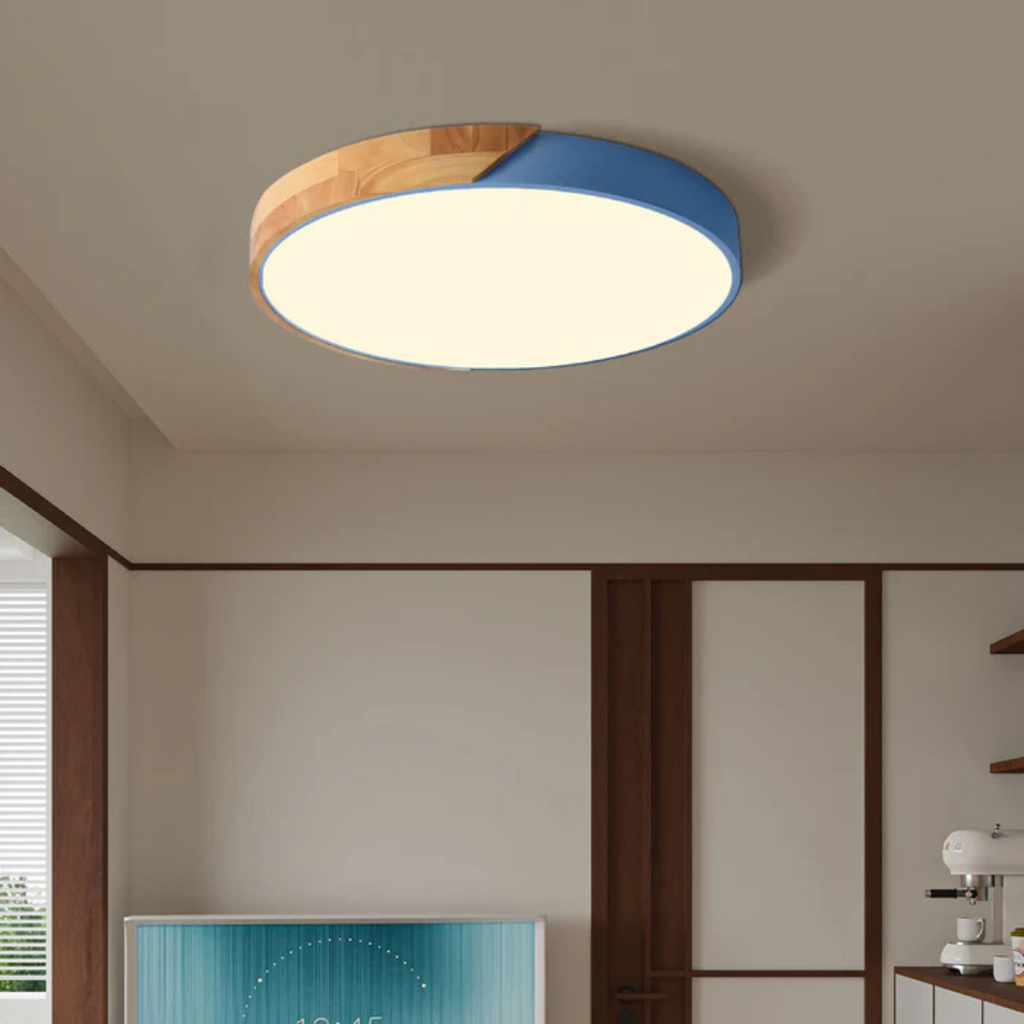 Scandinavische Houten LED Plafondlamp
