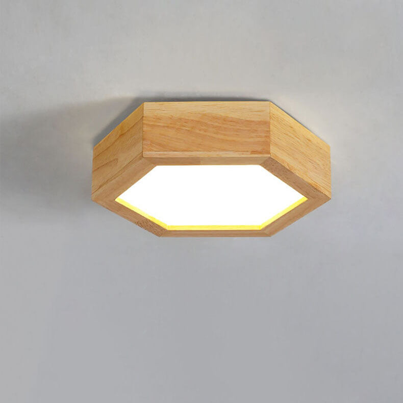 Moderne Houten Japandi LED Plafondlamp