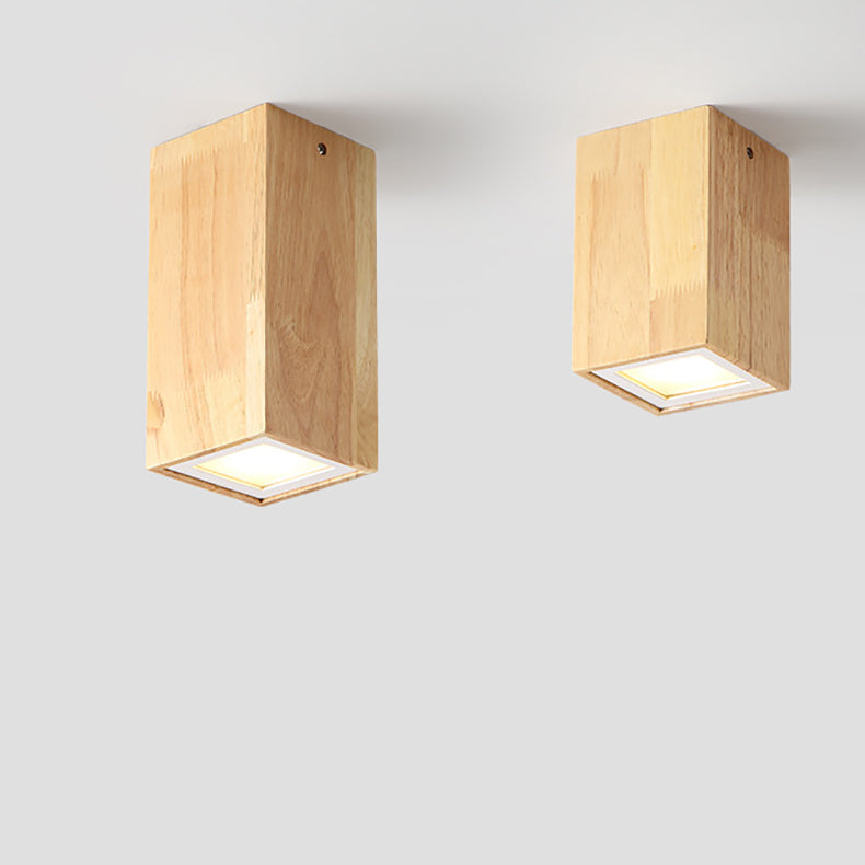 Moderne houten LED plafondlamp