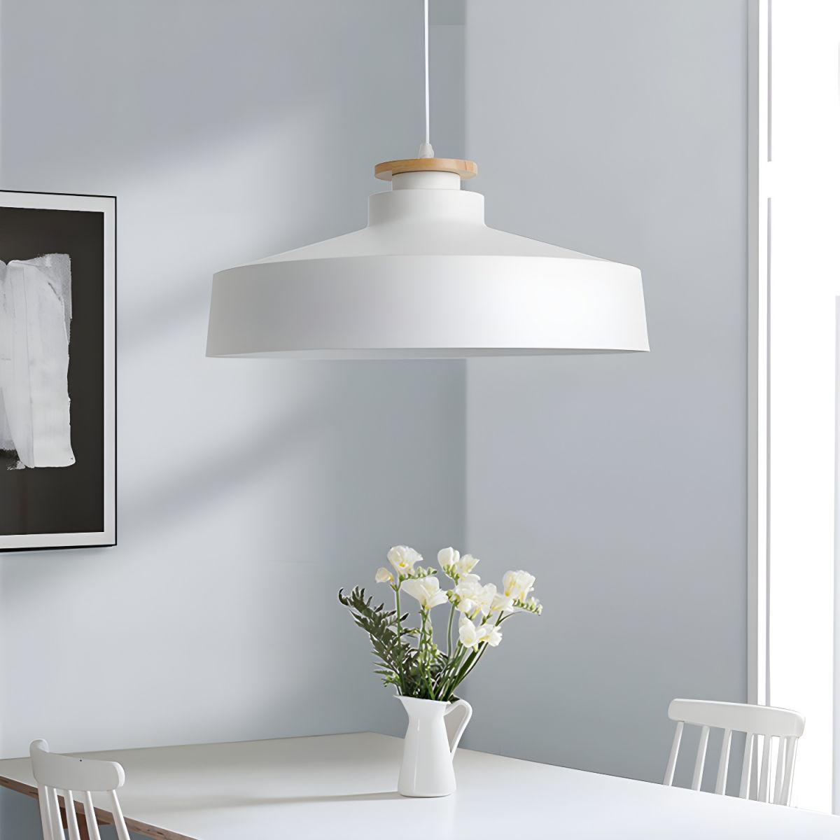 Scandinavische houten hanglamp