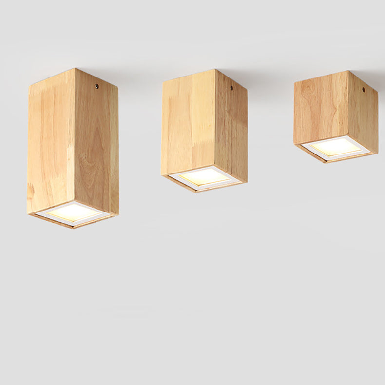 Moderne houten LED plafondlamp