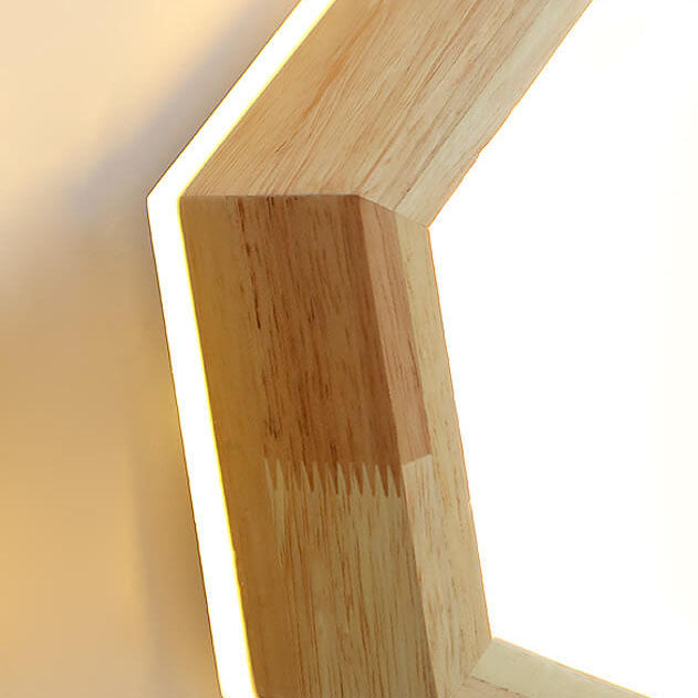 Moderne Houten Japandi LED Plafondlamp