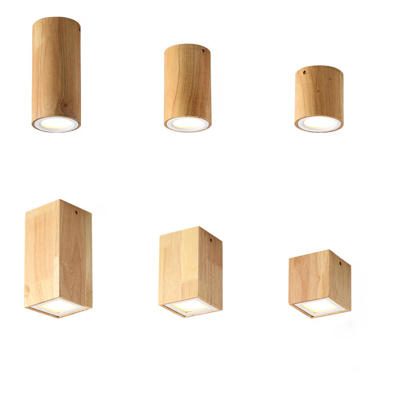 Moderne houten LED plafondlamp