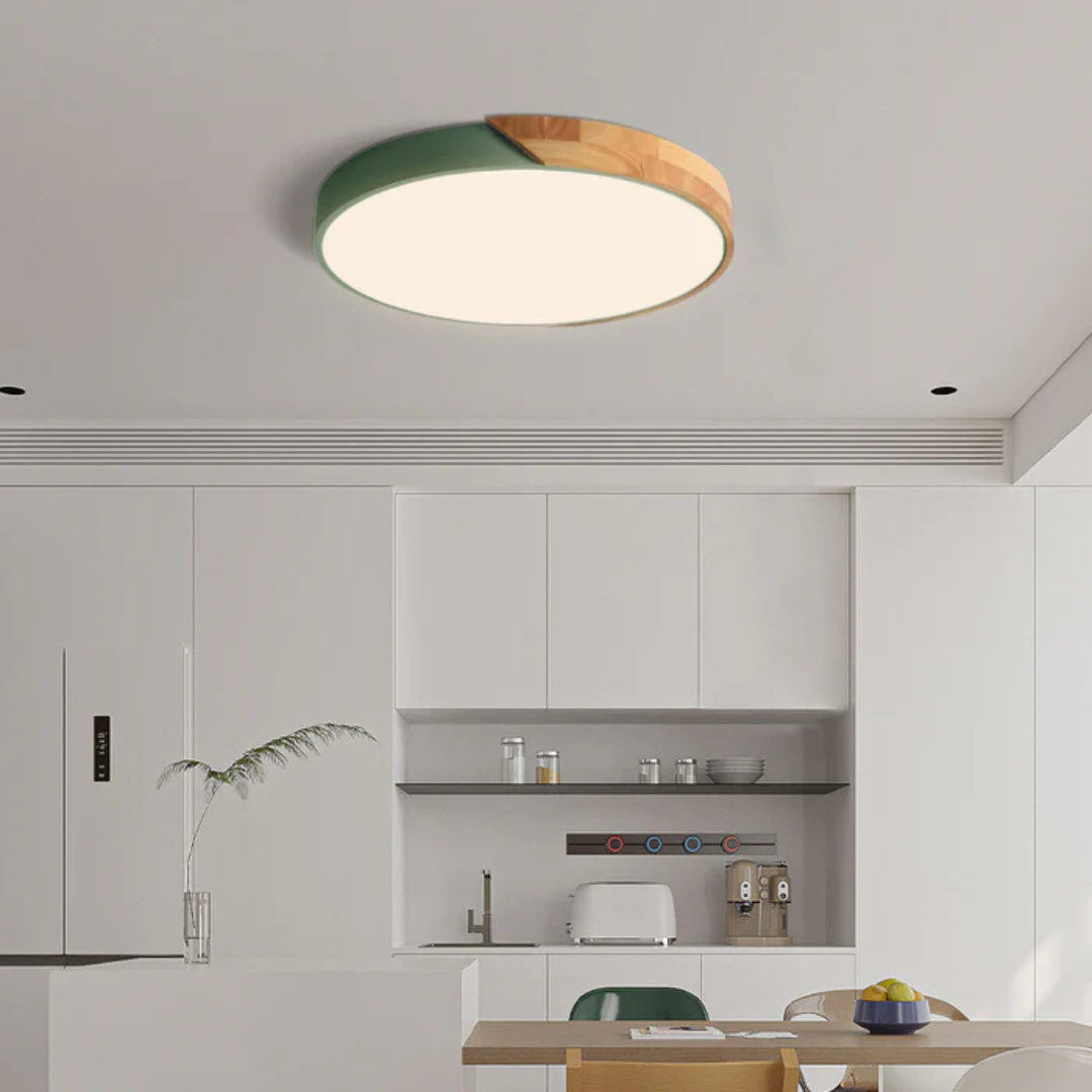 Scandinavische Houten LED Plafondlamp
