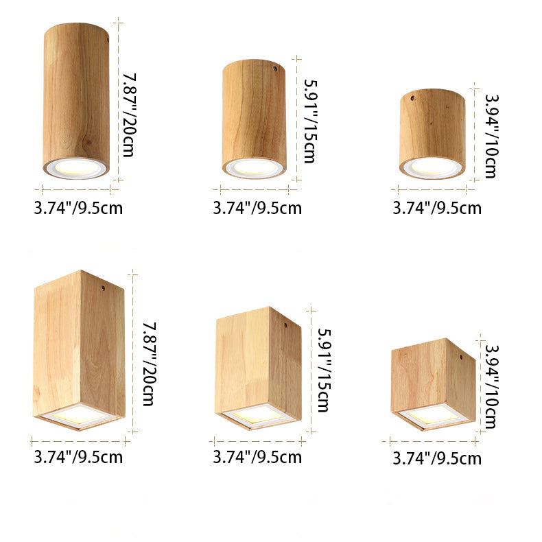 Moderne houten LED plafondlamp
