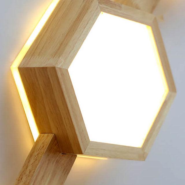 Moderne Houten Japandi LED Plafondlamp